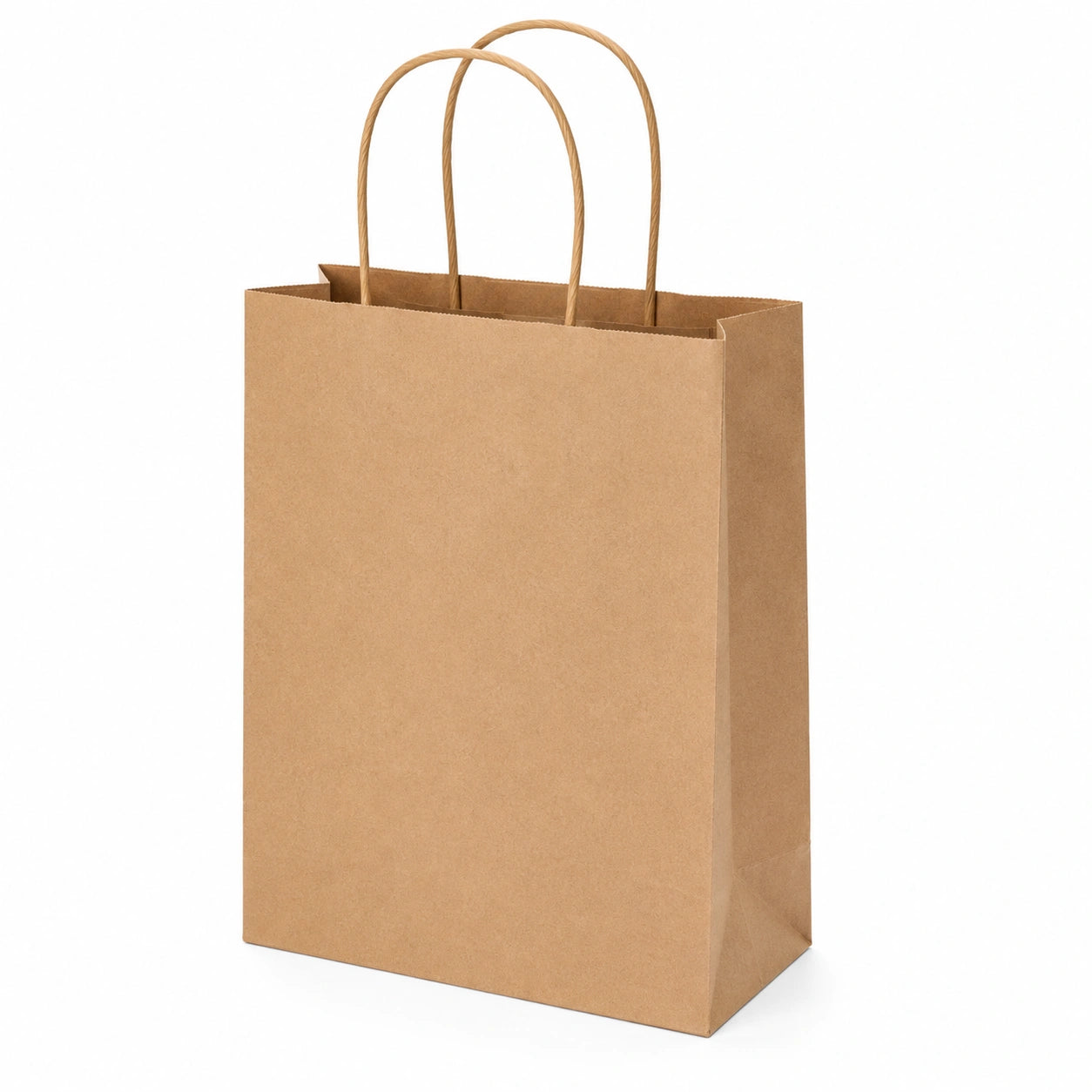 Sacchetto regalo 26 x 12 x 32 cm in carta kraft marrone con manici ritorti